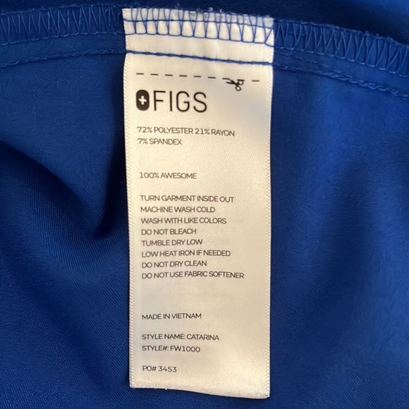 Figs: Catarina One-Pocket Scrub Top. Size: XS - Picture 4 of 4